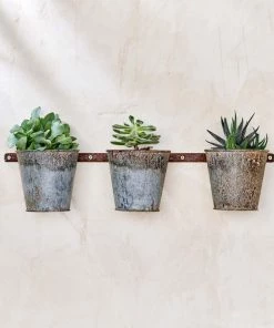 Nkuku Abari Wall Hung Planter Triple Planters & Vases