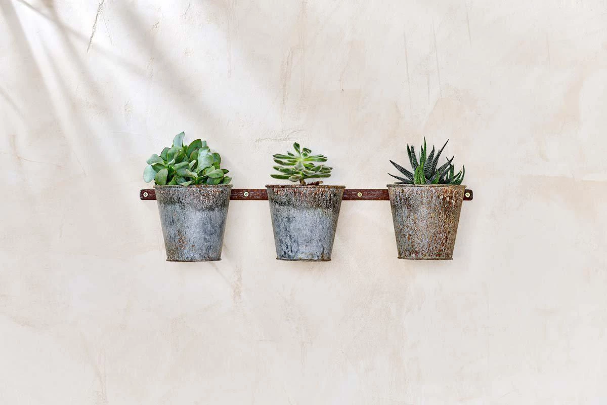 Nkuku Abari Wall Hung Planter Triple Planters & Vases 3 Nkuku Abari Wall Hung Planter Triple Planters & Vases