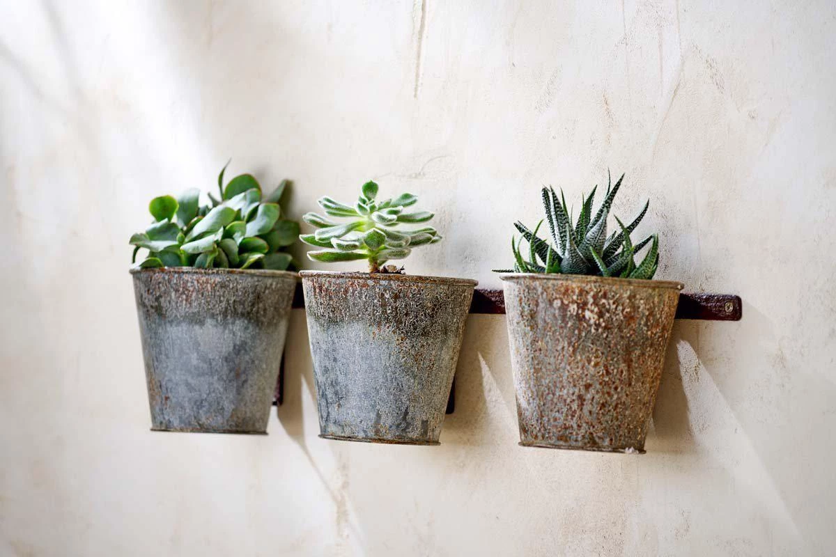 Nkuku Abari Wall Hung Planter Triple Planters & Vases 4 Nkuku Abari Wall Hung Planter Triple Planters & Vases