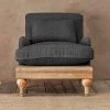 Nkuku Abe Linen Armchair - Charcoal