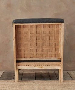 Nkuku Abe Linen Armchair - Charcoal