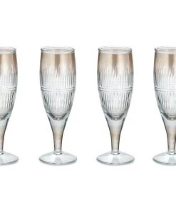 Nkuku Abeeko Champagne Glass - Aged Gold (Set Of 4) 7 Nkuku Abeeko Champagne Glass - Aged Gold (Set Of 4)