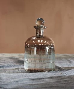 Nkuku Tableware Abeeko Decanter - Aged Gold