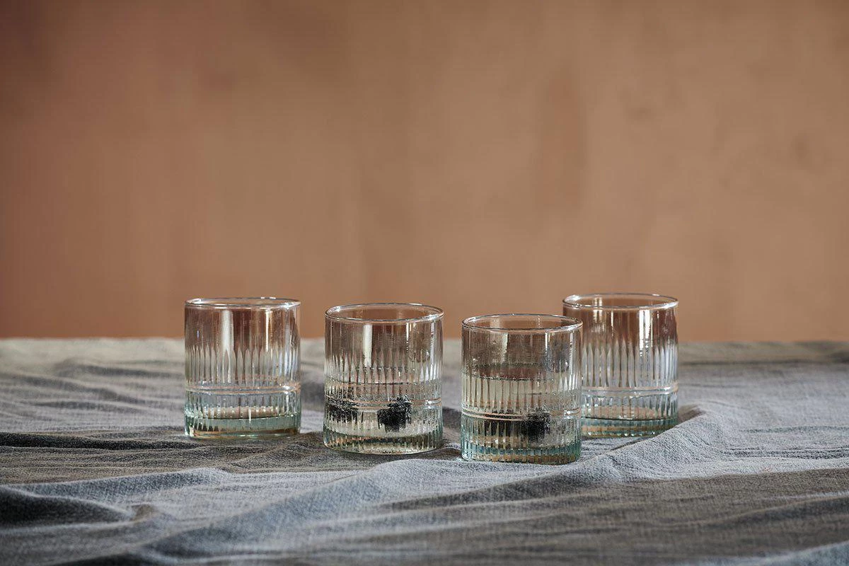 Nkuku Abeeko Tumbler - Aged Gold (Set Of 4) Tableware 3 Nkuku Abeeko Tumbler - Aged Gold (Set Of 4) Tableware