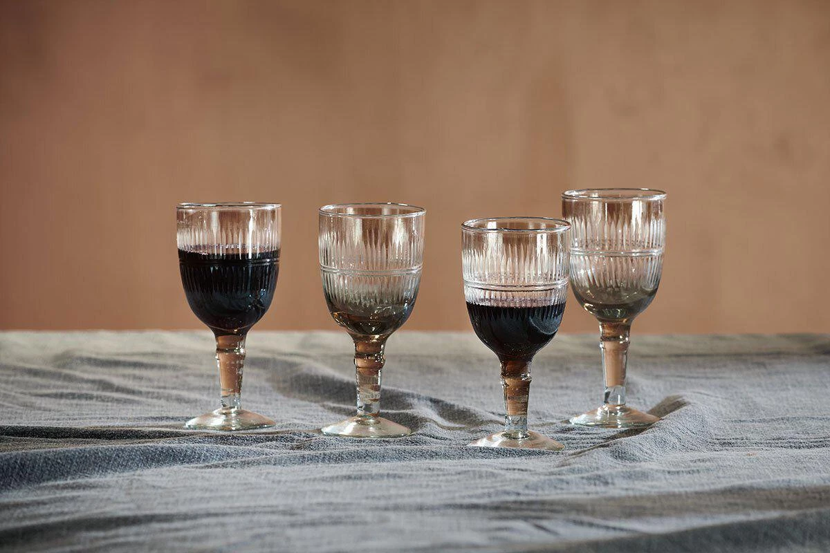 Nkuku Abeeko Wine Glass - Aged Gold (Set Of 4) 3 Nkuku Abeeko Wine Glass - Aged Gold (Set Of 4)