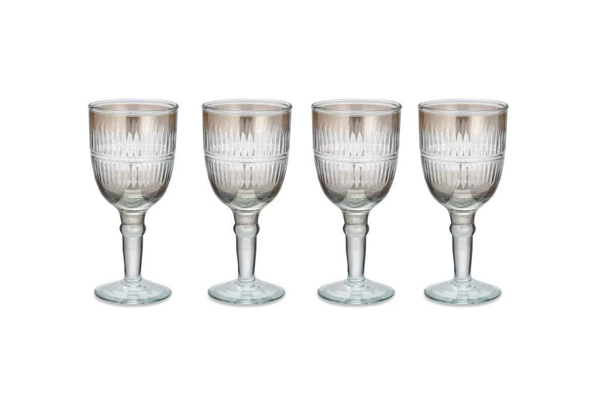Nkuku Abeeko Wine Glass - Aged Gold (Set Of 4) 5 Nkuku Abeeko Wine Glass - Aged Gold (Set Of 4)
