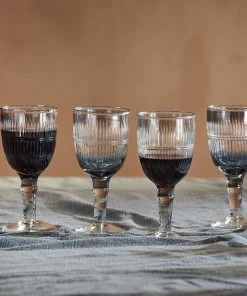 Nkuku Abeeko Wine Glass - Smoke (Set Of 4)