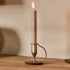 Nkuku Ada Iron Candlestick - Antique Brass