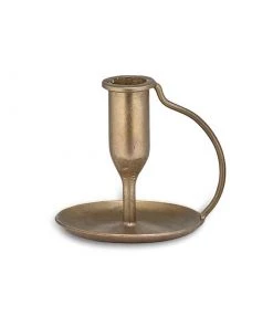 Nkuku Ada Iron Candlestick - Antique Brass