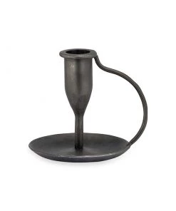 Nkuku New Arrivals Ada Iron Candlestick - Antique Black