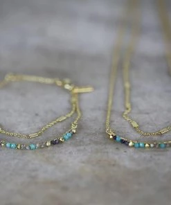 Nkuku Aja Lolite, Labradorite And Calcydon Necklace