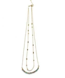 Nkuku Aja Lolite, Labradorite And Calcydon Necklace