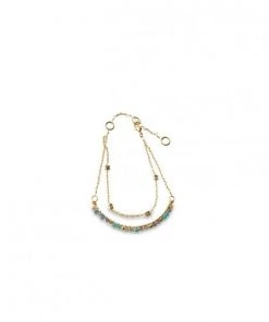 Nkuku Eco-Friendly Gifts Aja Lolite, Labradorite And Calcydone Bracelet