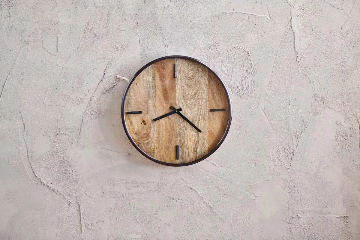 Nkuku Alomi Mango Wood Clock 6 Nkuku Alomi Mango Wood Clock