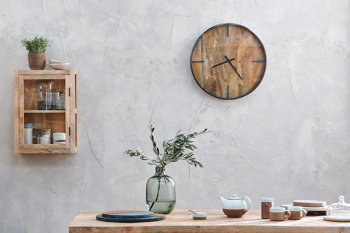 Nkuku Alomi Mango Wood Clock 4 Nkuku Alomi Mango Wood Clock