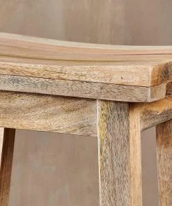 Nkuku Ambi Wooden Stool - Short