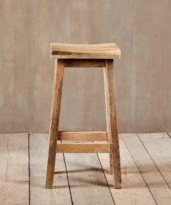 Nkuku Ambi Wooden Stool - Tall Kitchen & Dining Room