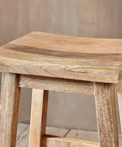 Nkuku Ambi Wooden Stool - Tall Kitchen & Dining Room