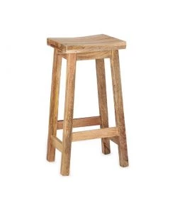 Nkuku Ambi Wooden Stool - Tall Kitchen & Dining Room