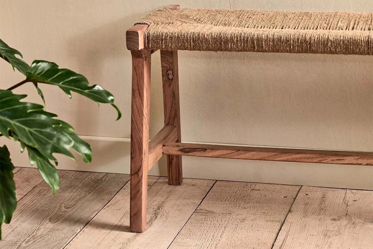 Nkuku New Arrivals Amhara Acacia & Jute Woven Bench 5 Nkuku New Arrivals Amhara Acacia & Jute Woven Bench