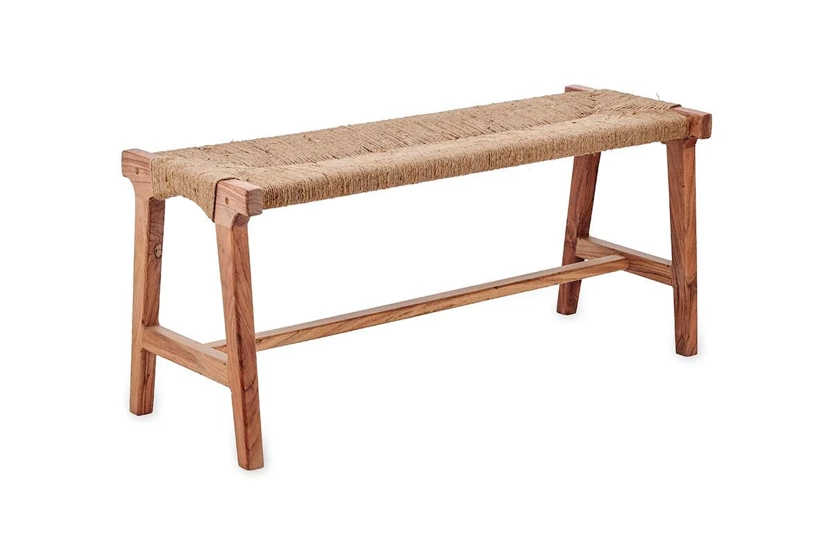 Nkuku New Arrivals Amhara Acacia & Jute Woven Bench 8 Nkuku New Arrivals Amhara Acacia & Jute Woven Bench