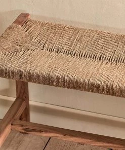Nkuku New Arrivals Amhara Acacia & Jute Woven Bench