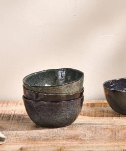 Nkuku Amina Bowl - Sea Grey