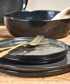 Nkuku Amina Dinner Plate - Sea Grey