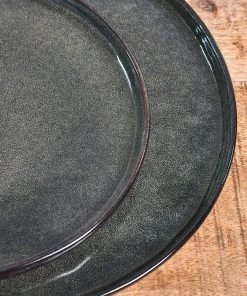Nkuku Amina Dinner Plate - Sea Grey