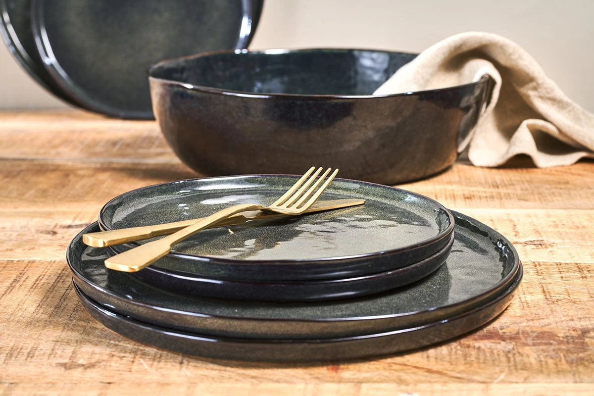 Nkuku Amina Serving Bowl - Sea Grey - Large New Arrivals 5 Nkuku Amina Serving Bowl - Sea Grey - Large New Arrivals