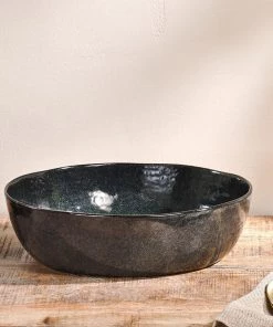 Nkuku Amina Serving Bowl - Sea Grey - Large New Arrivals
