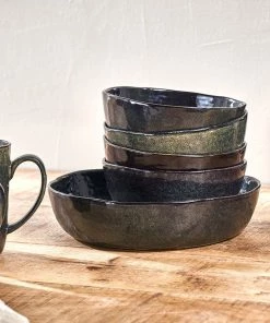 Nkuku Amina Serving Bowl - Sea Grey - Small New Arrivals