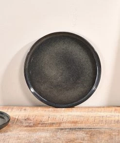 Nkuku Amina Side Plate - Sea Grey