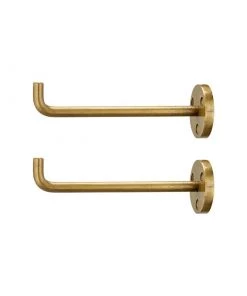 Nkuku Aniko Iron Hook - Brass (Set Of 2)