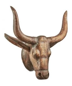 Nkuku Arba Wooden Cow Head - Large Home Accessories