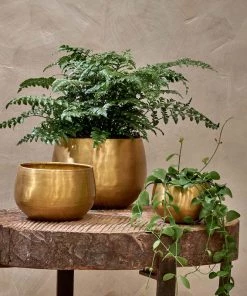 Nkuku Atsu Brass Planter