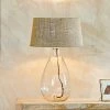 Nkuku Baba Clear Glass Lamp - Large Tall Living Room