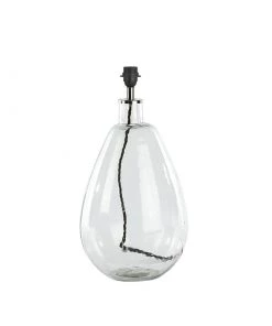 Nkuku Baba Clear Glass Lamp - Large Tall Living Room