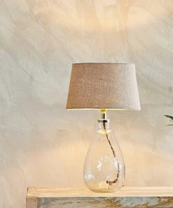 Nkuku Baba Clear Glass Lamp - Small Tall