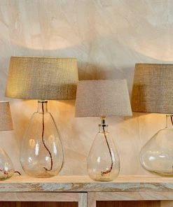 Nkuku Baba Clear Glass Lamp - Small Tall