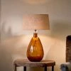 Nkuku Baba Glass Lamp - Burnt Amber - Large Tall