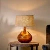 Nkuku Living Room Baba Glass Lamp - Burnt Amber - Large Wide 2 Nkuku Living Room Baba Glass Lamp - Burnt Amber - Large Wide