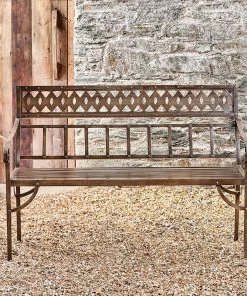 Nkuku Bahula Decorative Iron Bench Garden Furniture