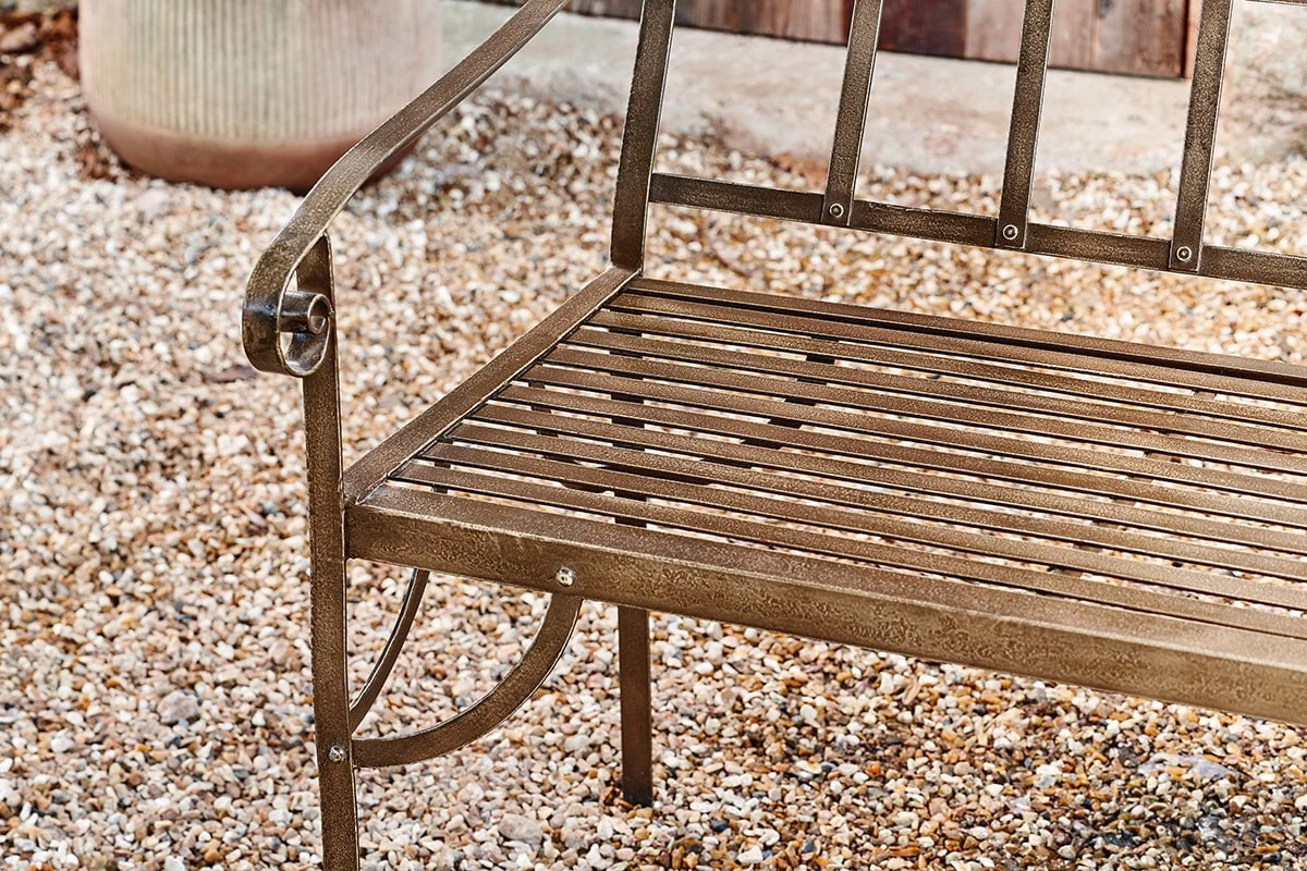 Nkuku Bahula Decorative Iron Bench Garden Furniture 5 Nkuku Bahula Decorative Iron Bench Garden Furniture