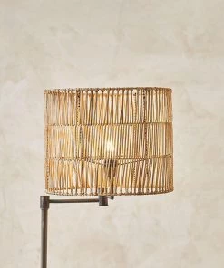 Nkuku Banso Wicker Lampshade - Large Bedroom