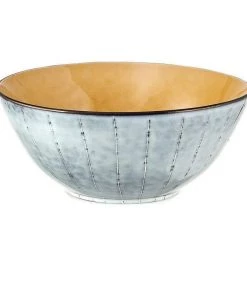 Nkuku Bao Ceramic Serving Bowl - Mustard