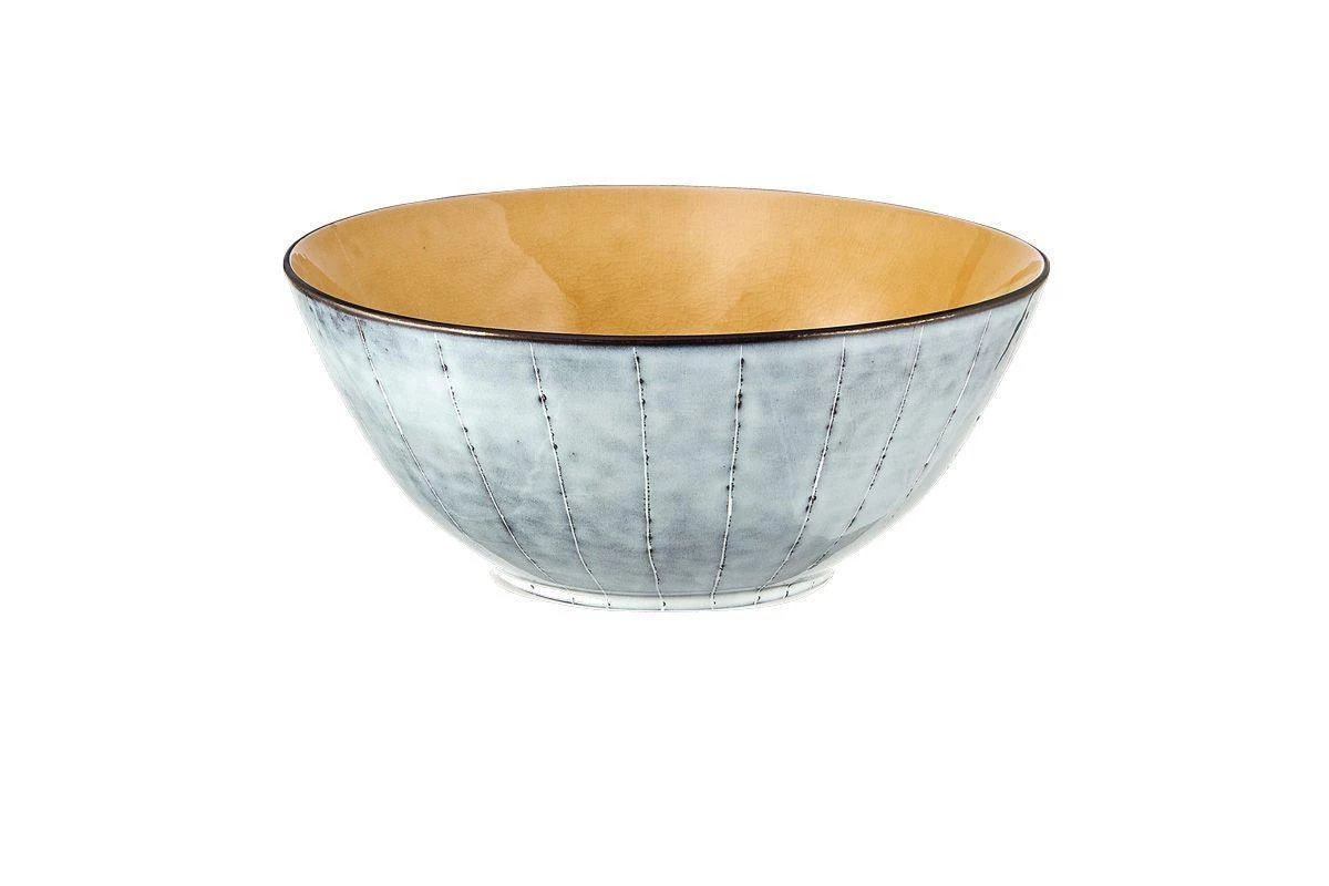 Nkuku Bao Ceramic Serving Bowl - Mustard 4 Nkuku Bao Ceramic Serving Bowl - Mustard