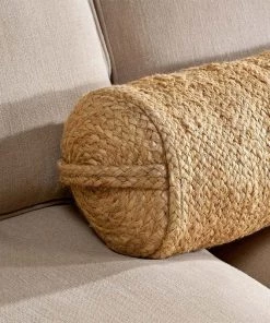 Nkuku Barjora Braided Hemp Bolster New Arrivals