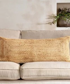 Nkuku Barjora Braided Hemp Long Cushion Cover