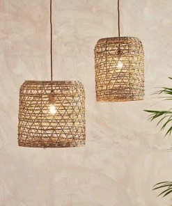 Nkuku Beru Rattan Lampshade - Large Cylinder